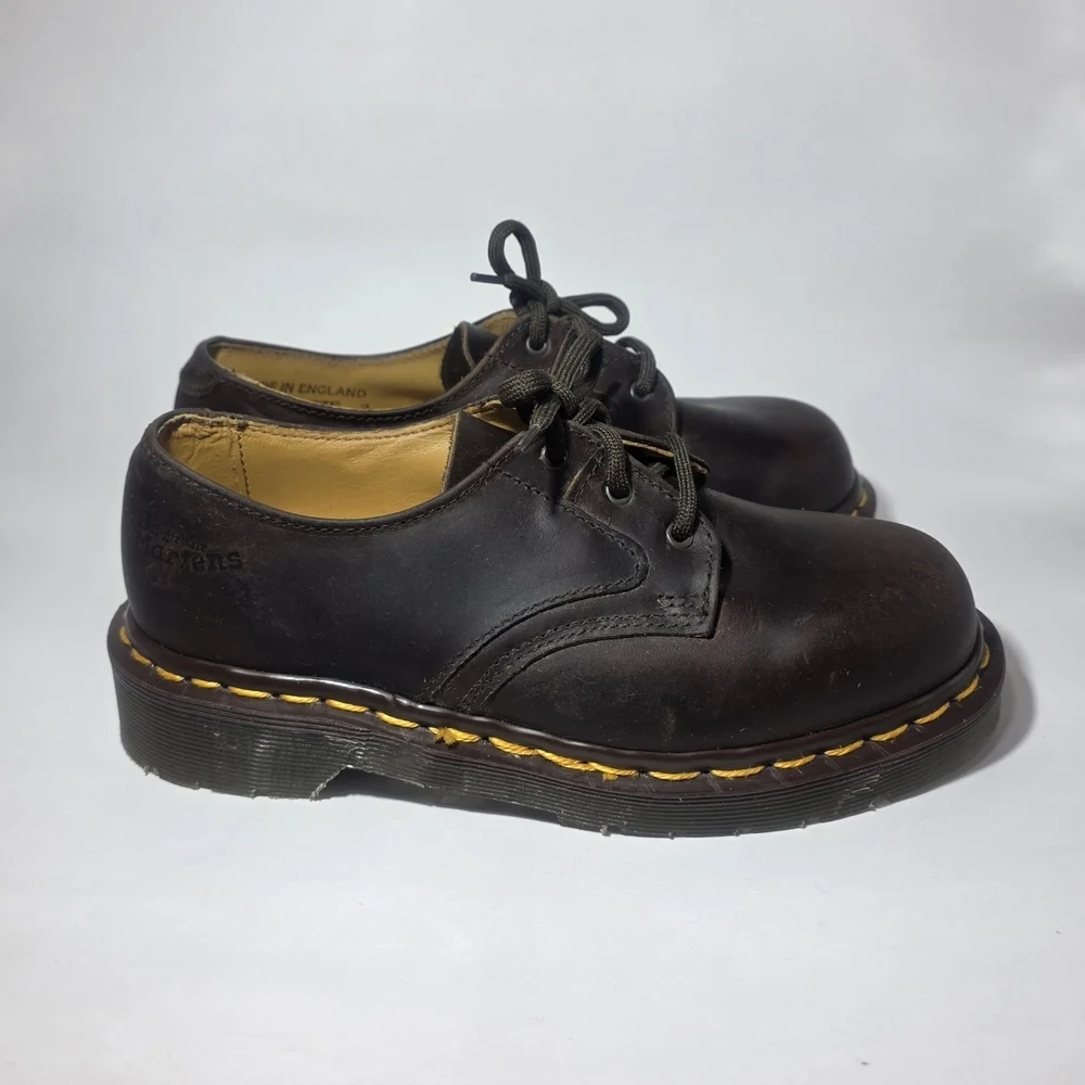 Dr. Martens 1461 Youth Shoes Size 2 Brown Leather Made in England Unisex